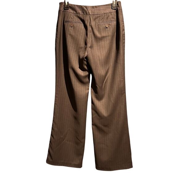 Ann Taylor Factory Pinstriped pants 4 Wide Leg Lined Office Work Professional - Picture 2 of 10